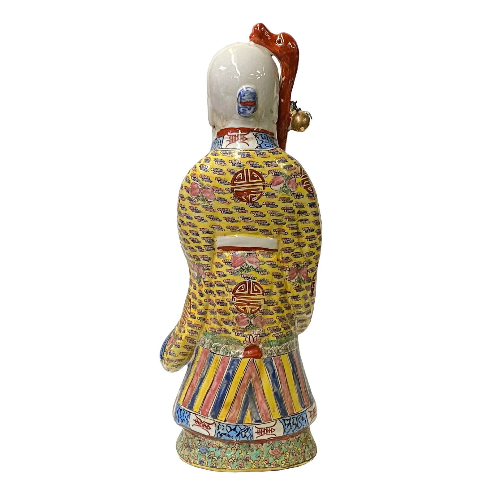 Chinese Canton Color Mixed Fenghsui Fok Lok Shao Figure Set - 7