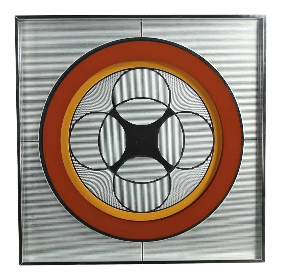 Vintage Modern Mod Op Art or Pop Art Mirror by Greg Copeland Style #1034 (1 of 13)