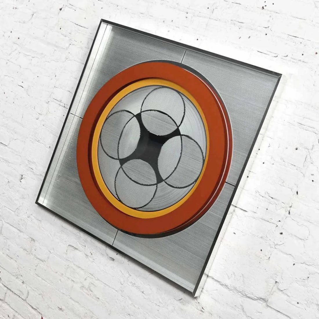 Vintage Modern Mod Op Art or Pop Art Mirror by Greg Copeland Style #1034 - 3