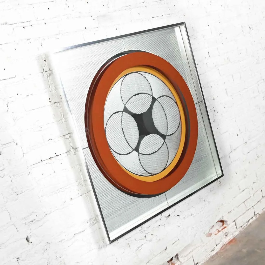 Vintage Modern Mod Op Art or Pop Art Mirror by Greg Copeland Style #1034 - 4