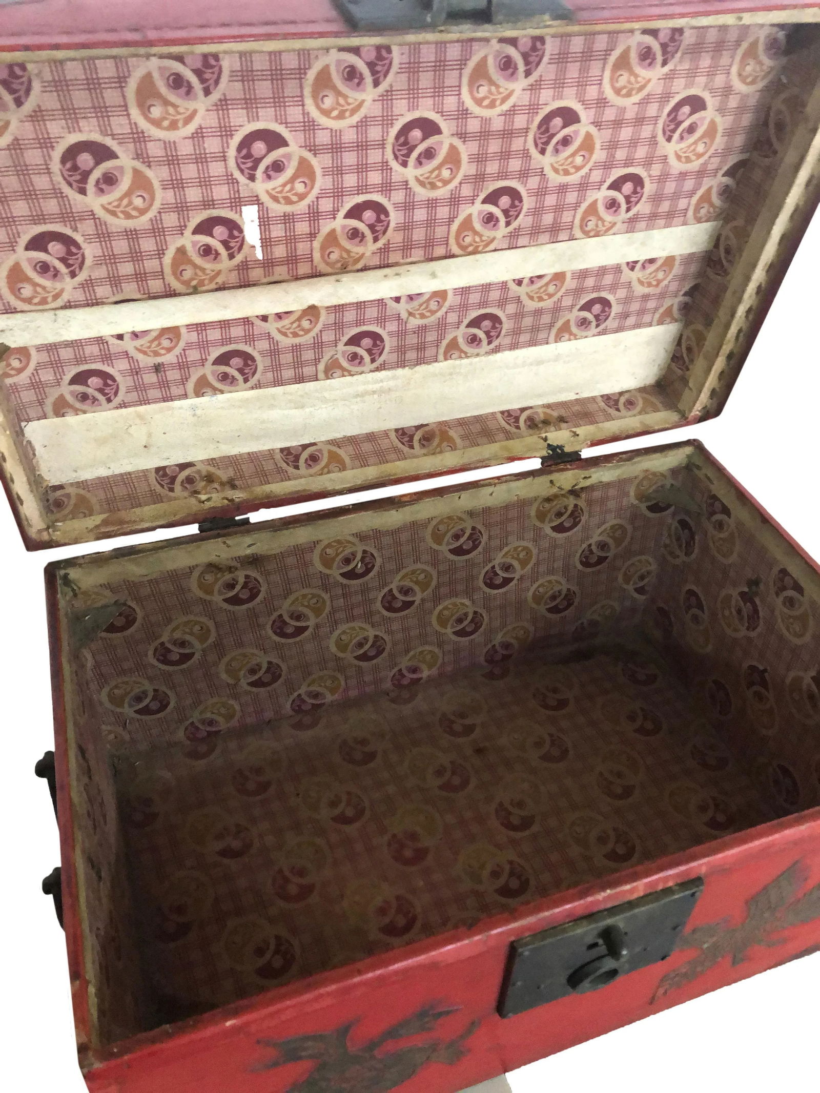 Antique Chinese Red Lacquer Box - 3