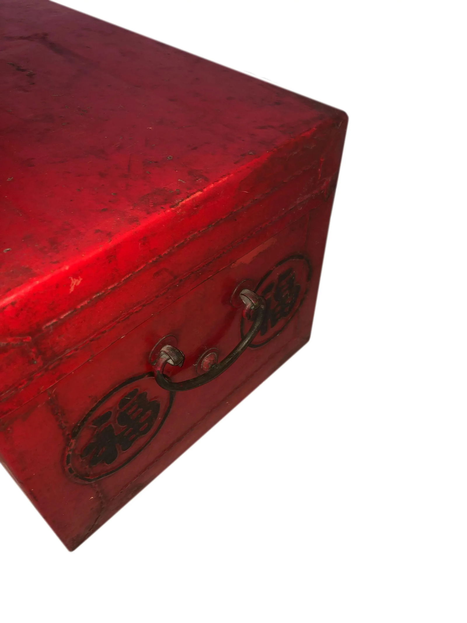 Antique Chinese Red Lacquer Box - 4