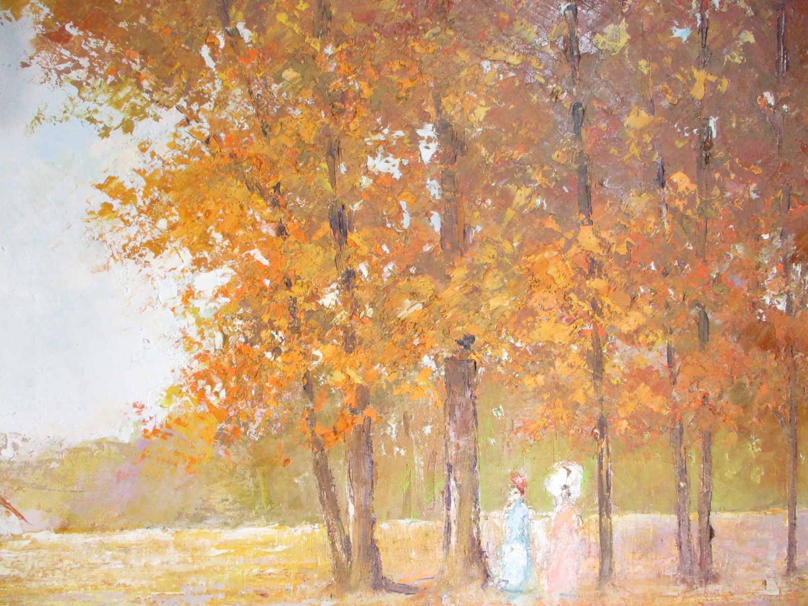 Circa 1970s E. J. Cygne Impressionist Meadow Landscape Painting, Framed - 5