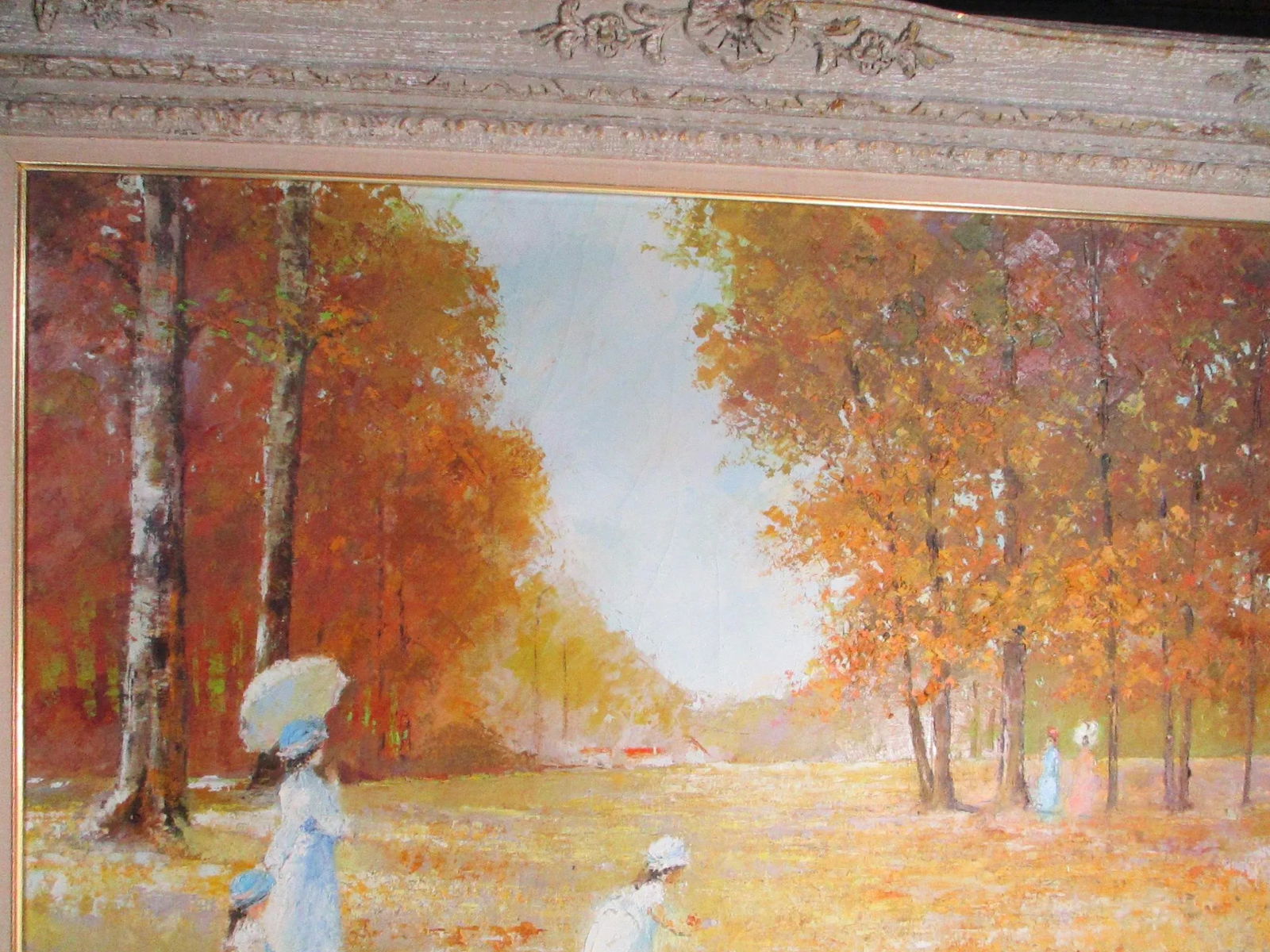 Circa 1970s E. J. Cygne Impressionist Meadow Landscape Painting, Framed - 7