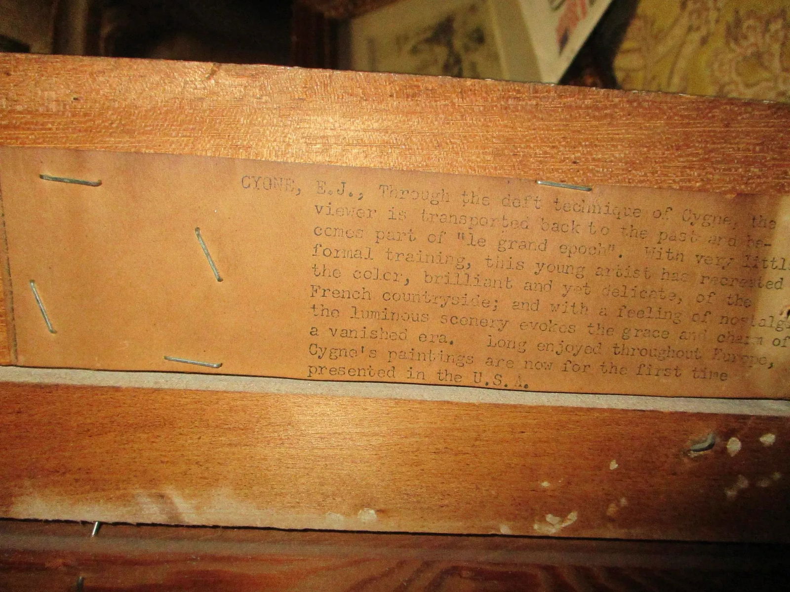 Circa 1970s E. J. Cygne Impressionist Meadow Landscape Painting, Framed - 8