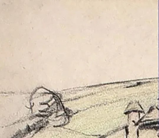 Early 20th Century "L'Eglise De Vetheuil or the Church At Vetheuil" Naturalistic Aquarelle Watercolo - 3