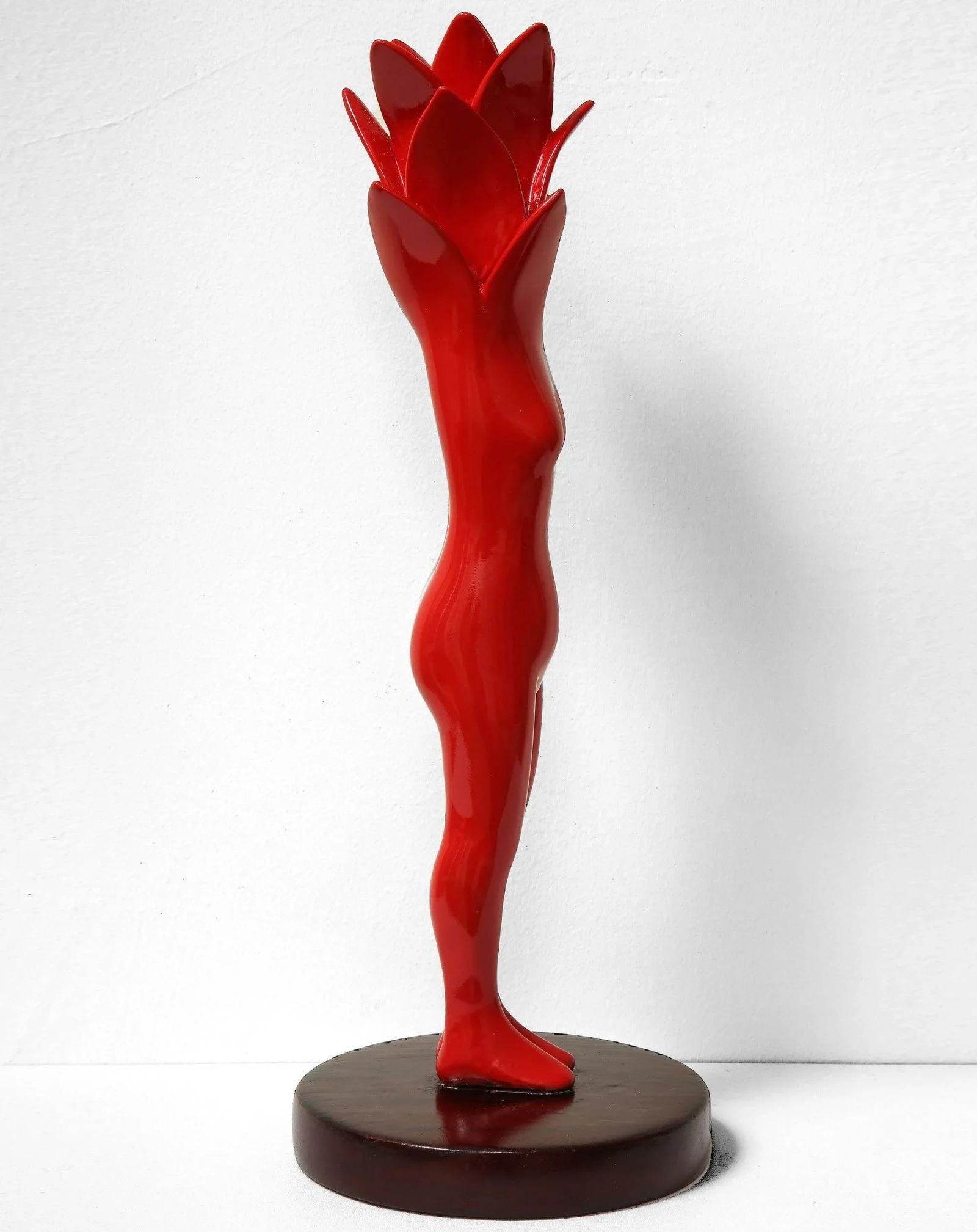 2021 "Red Transition" Contemporary, Red, Mixed Media, Acrylic and Wood Sculpture by Nana De La - 7