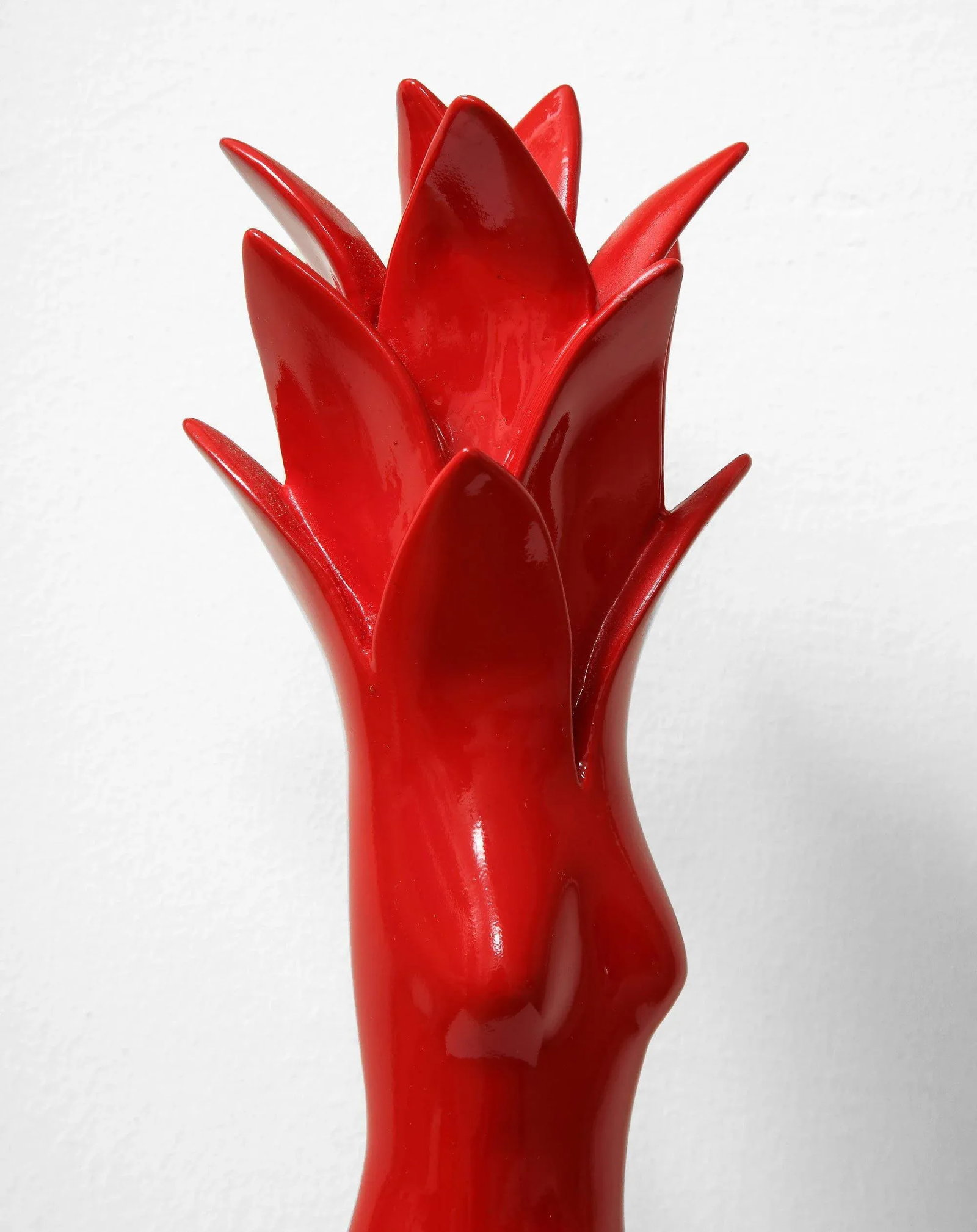 2021 "Red Transition" Contemporary, Red, Mixed Media, Acrylic and Wood Sculpture by Nana De La - 9