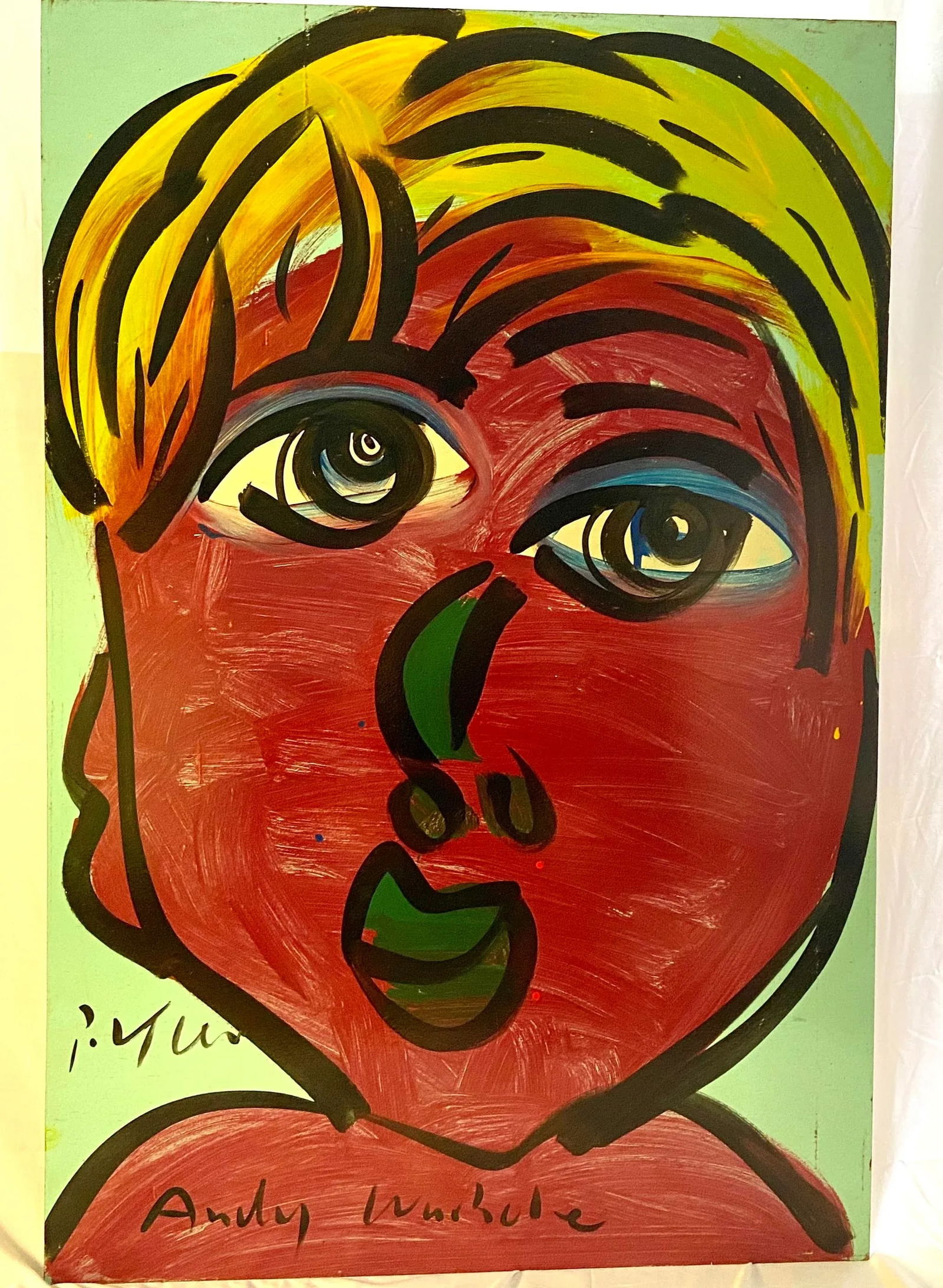 Peter Keil Abstract Painting on Board - 2