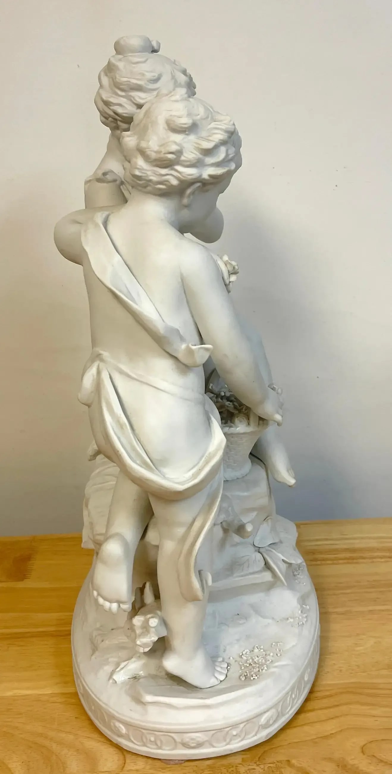 Mid 20th Century SâˆšÂ®vres Style Biscuit Grouping of Children With Flowers - 5