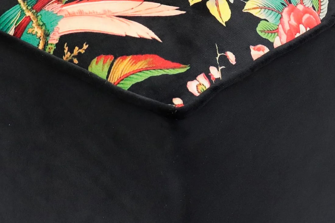 Shabby Chic Italian Velvet Handmade Ottoman - 9