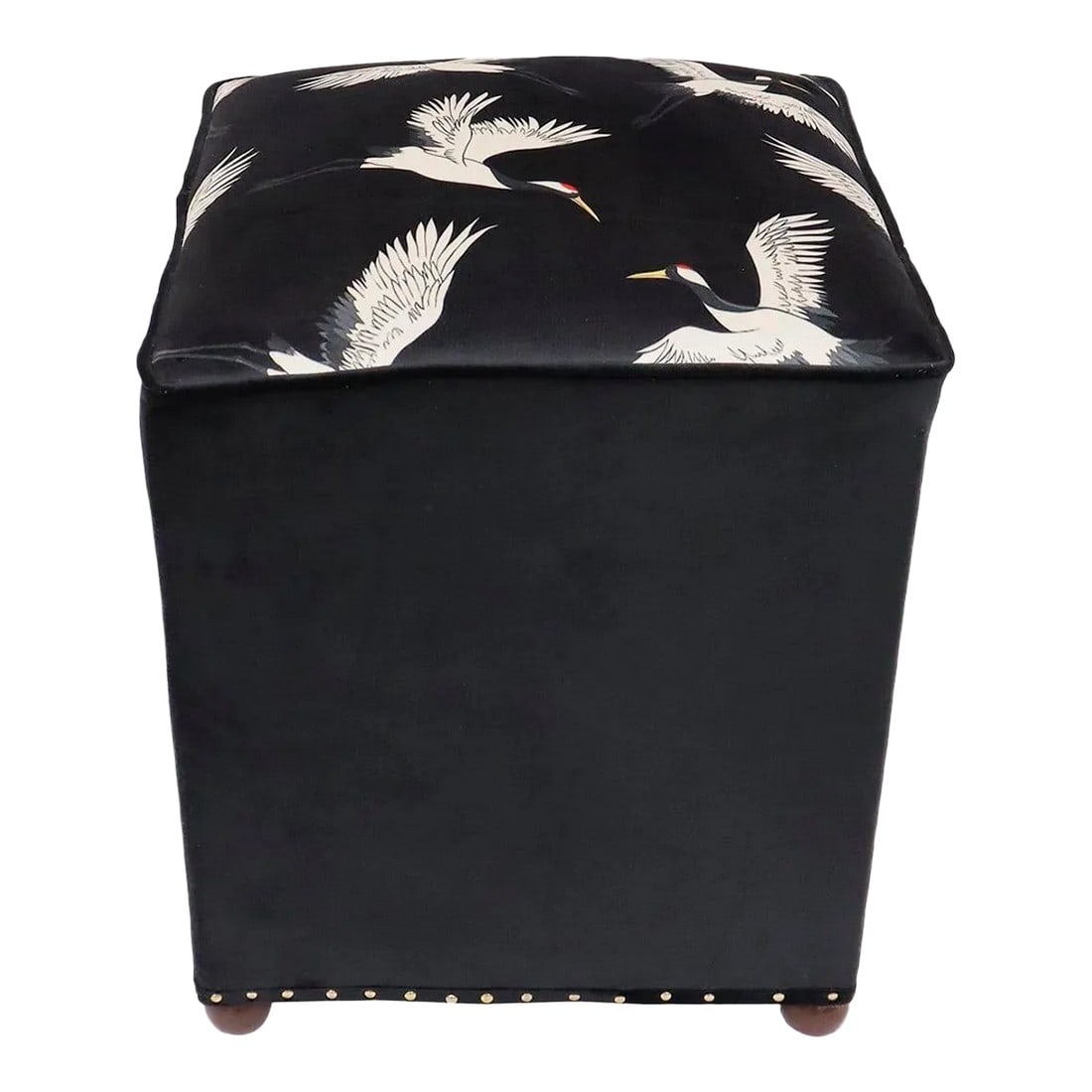 Boho Chic Italian Velvet Handmade Ottoman (1 of 10)