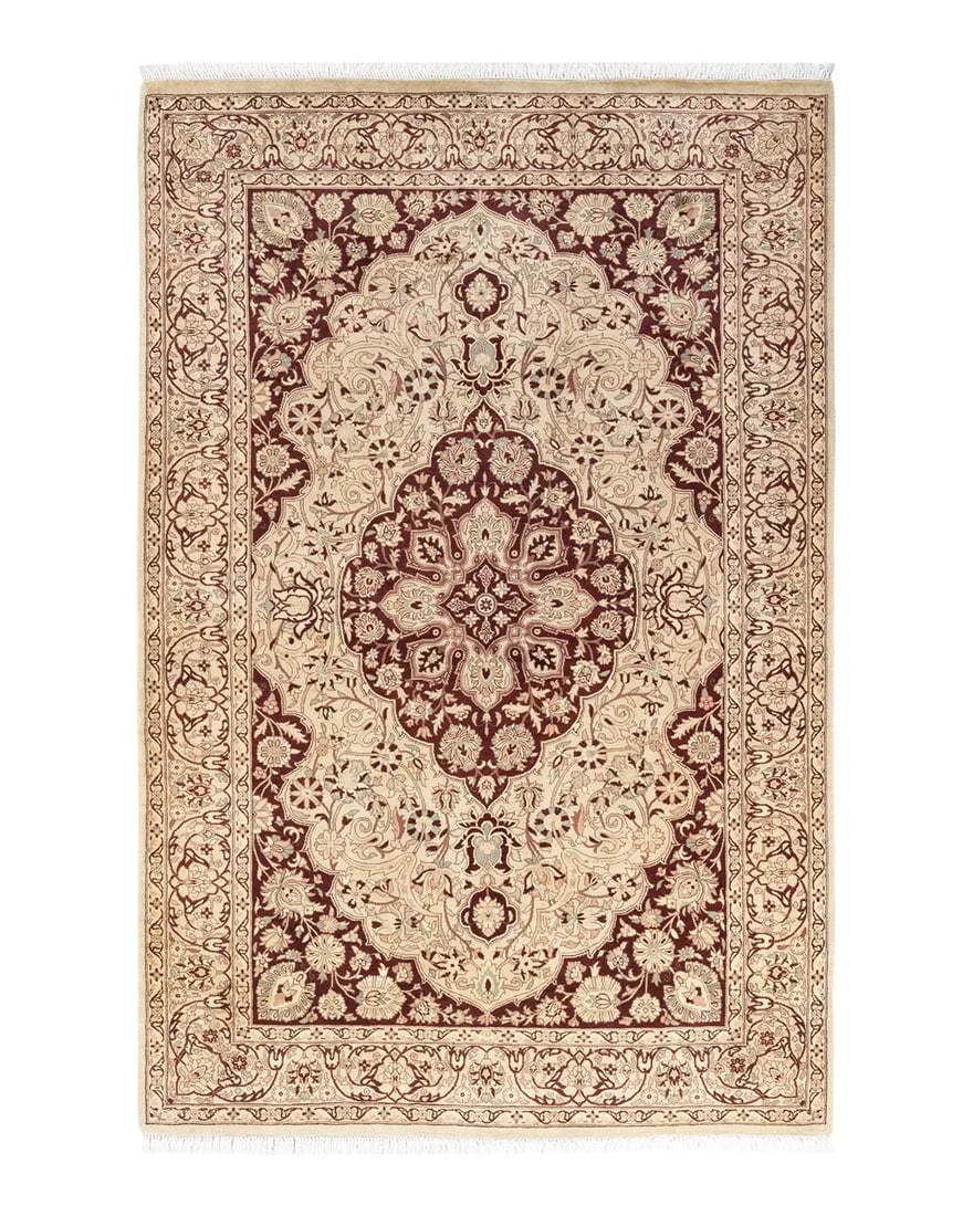 Mogul, One-of-a-Kind Hand-Knotted Area Rug in Ivory, 4' 8" x 7' 2" - 8