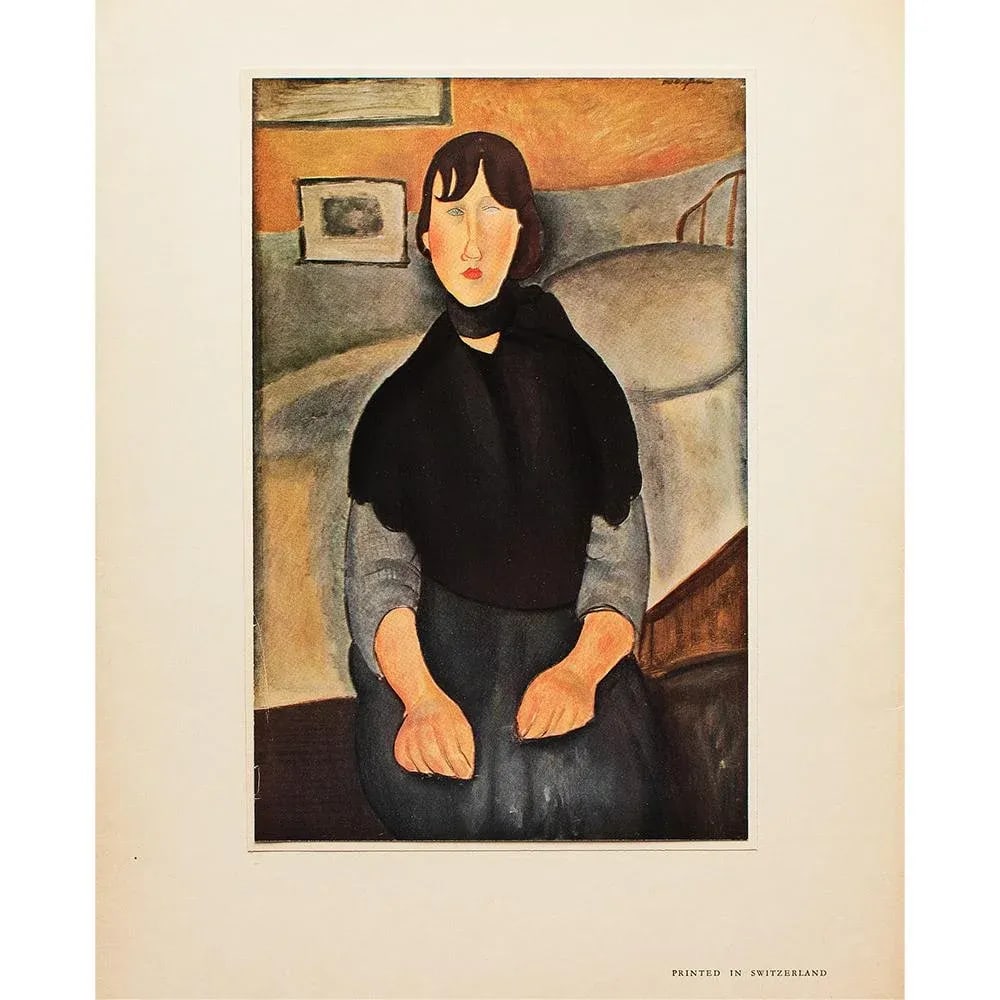 1940s "Le Fille Du Peuple" First Edition Swiss Offset Lithograph After Amedeo Modigliani - 6