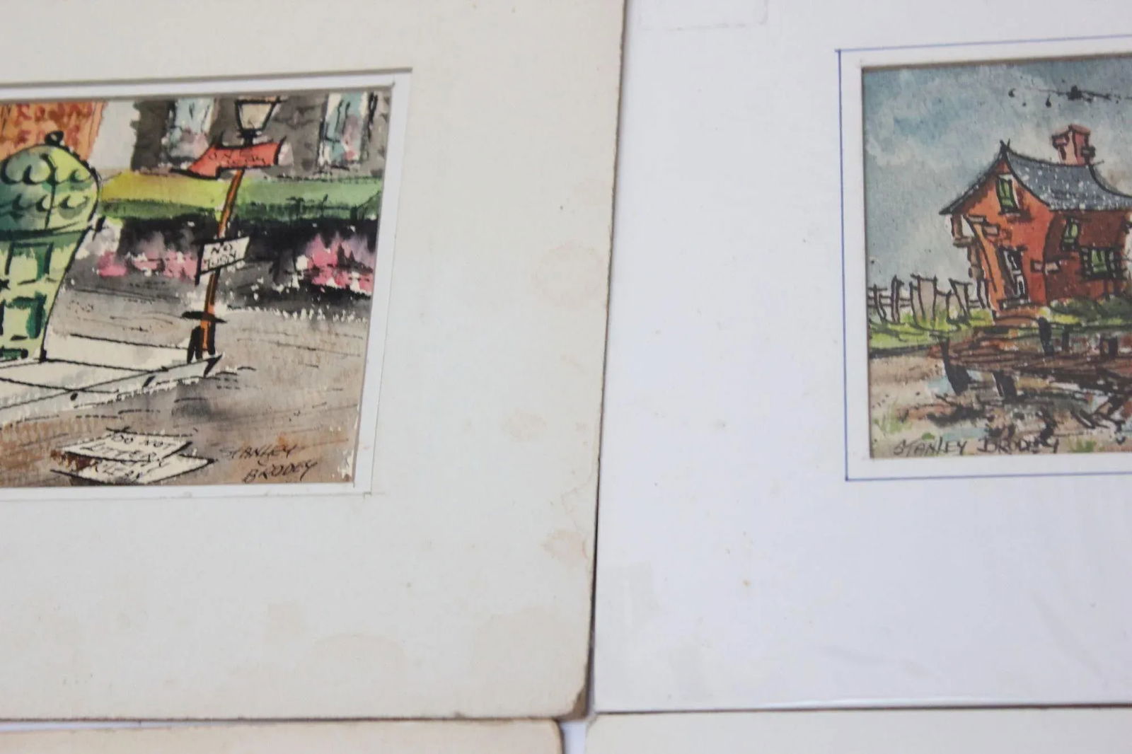 Grouping of Six Plein-Air Watercolors by Stanley C. Brodey - 10