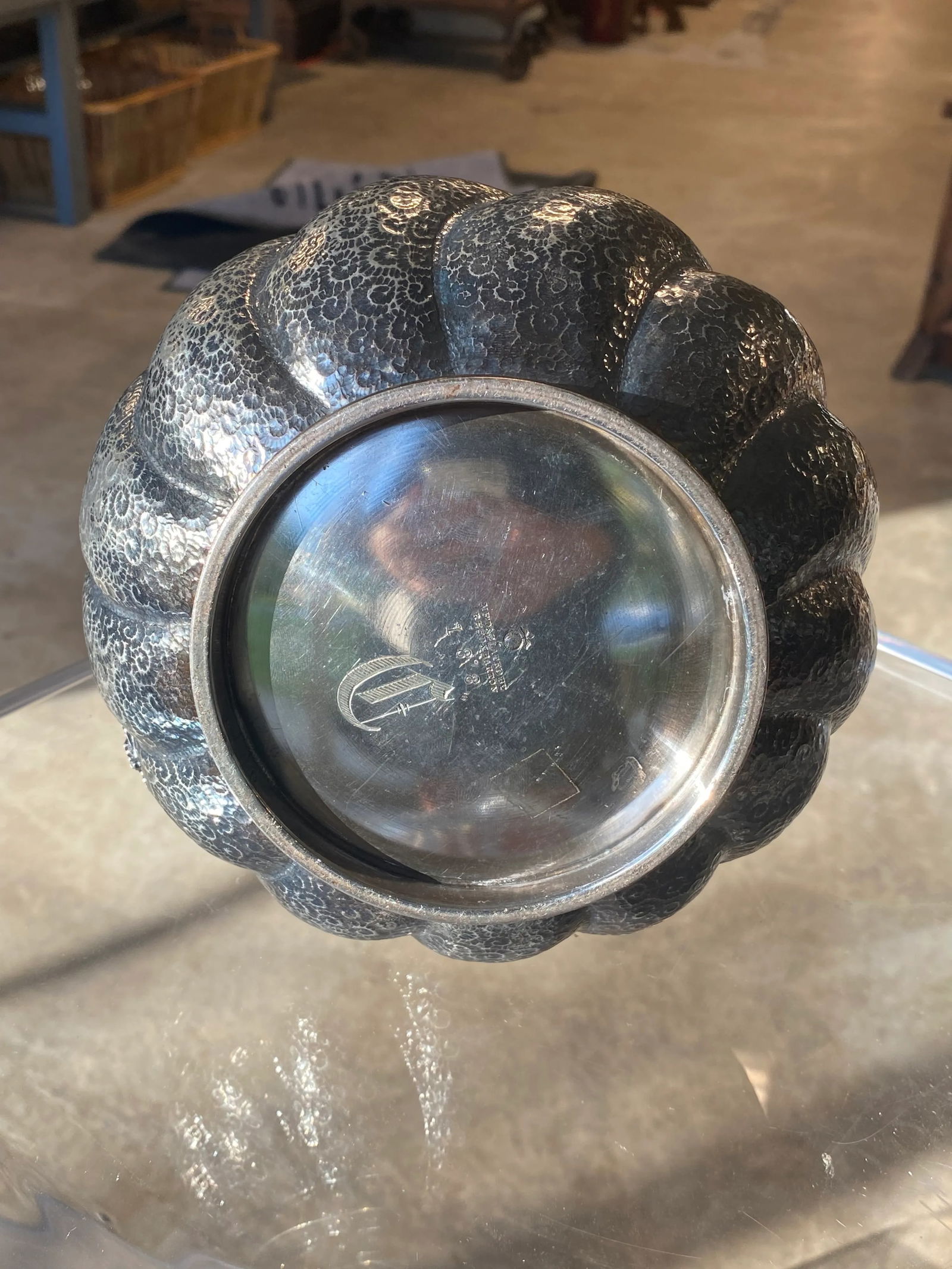 Early 20th Century Custom Antique Reed and Barton Poseidon Handled Water Pitcher - 9