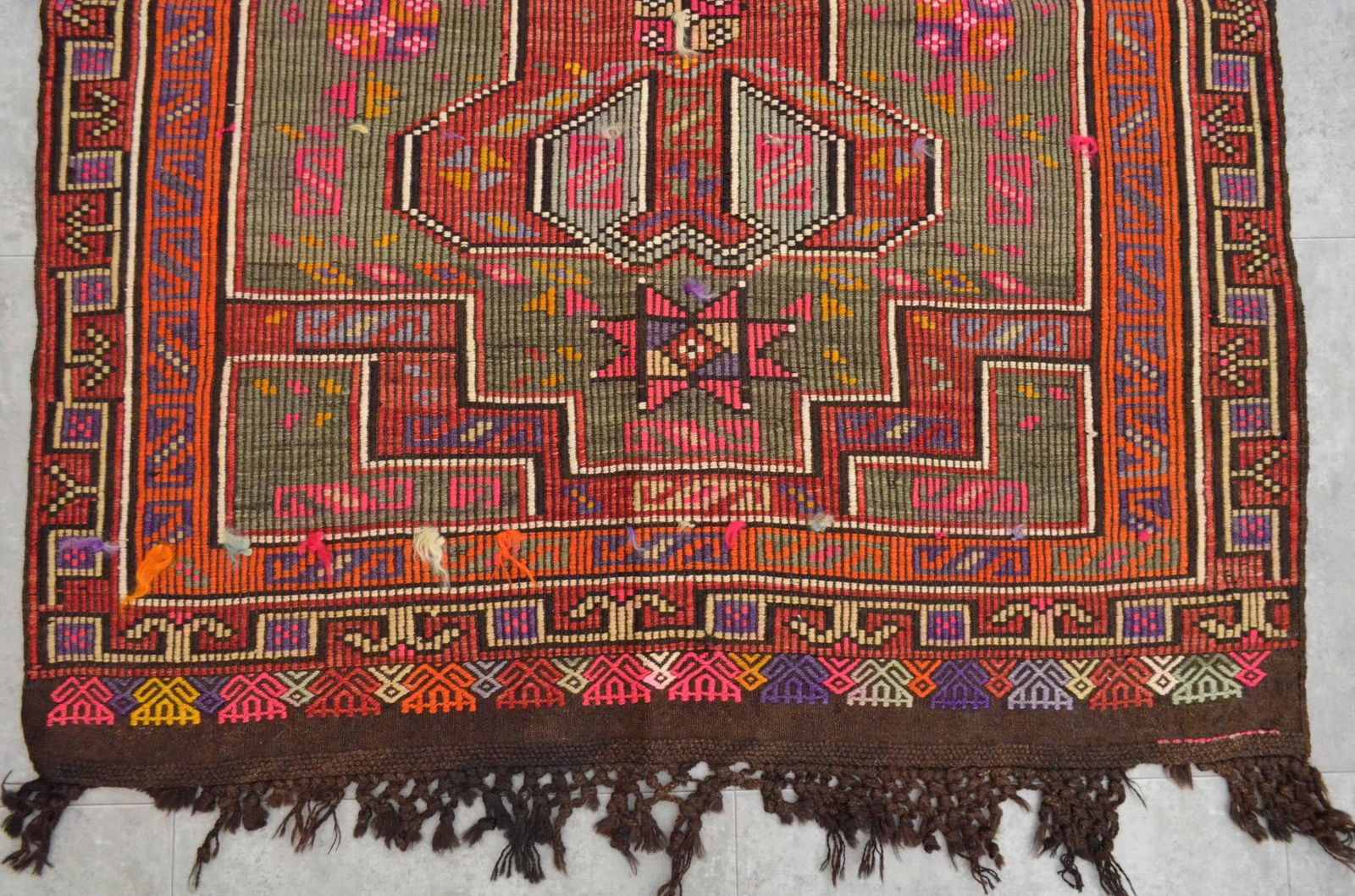 Turkish Rug Hand Woven Tribal Kilim Rug - 3'10" X 4'11" - 5