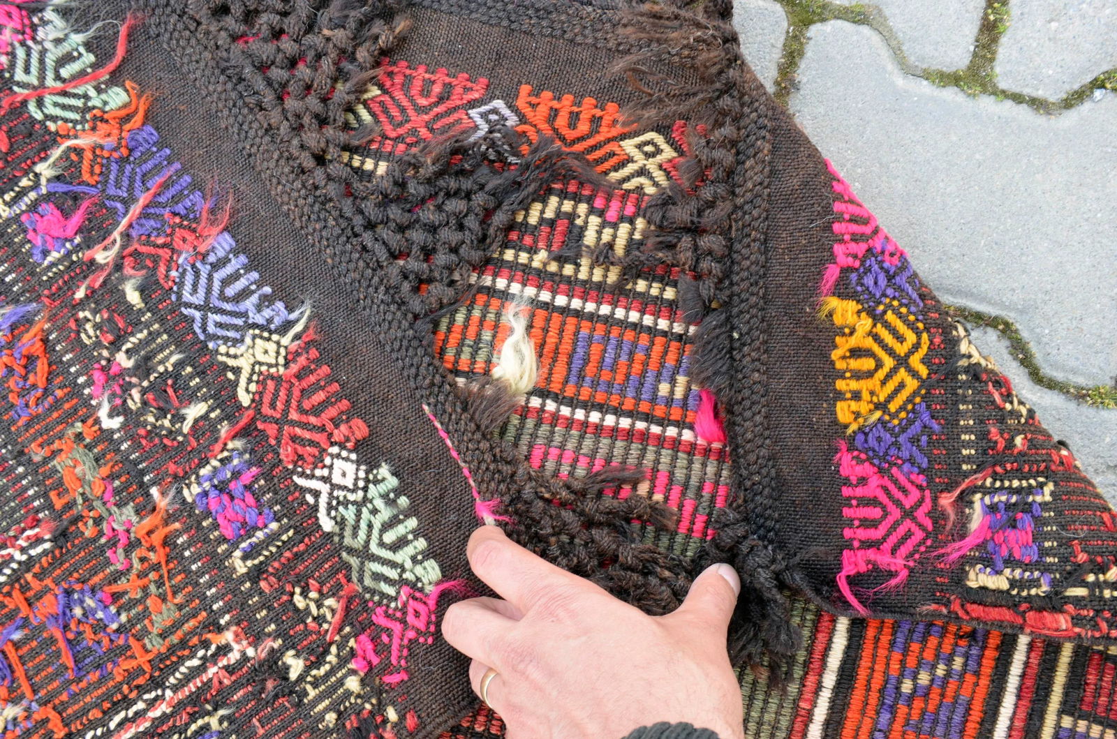 Turkish Rug Hand Woven Tribal Kilim Rug - 3'10" X 4'11" - 8