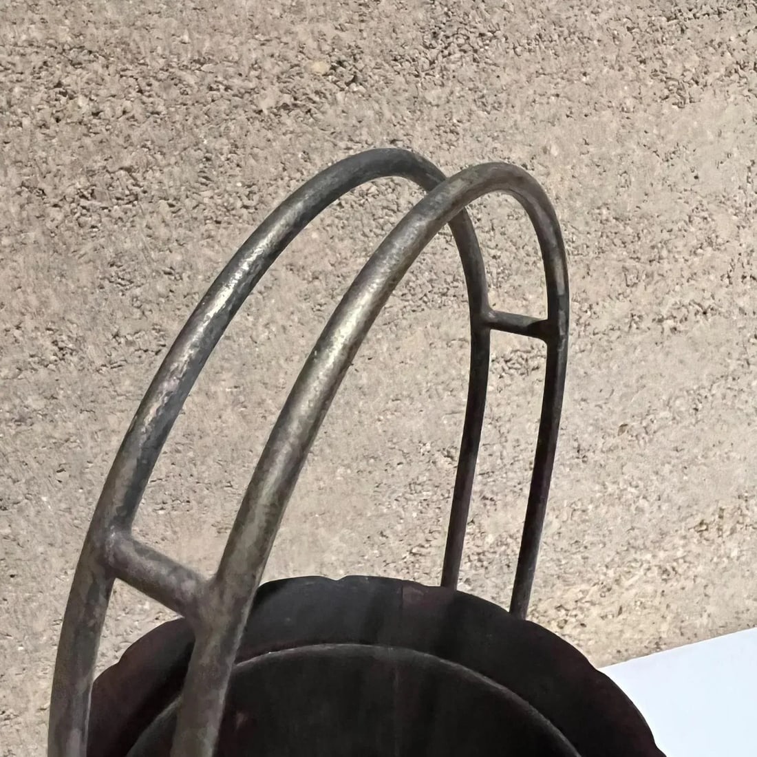 1950s Aldo Tura Macabo Cusano Wood Basket Brass Handle Milano Italy - 4