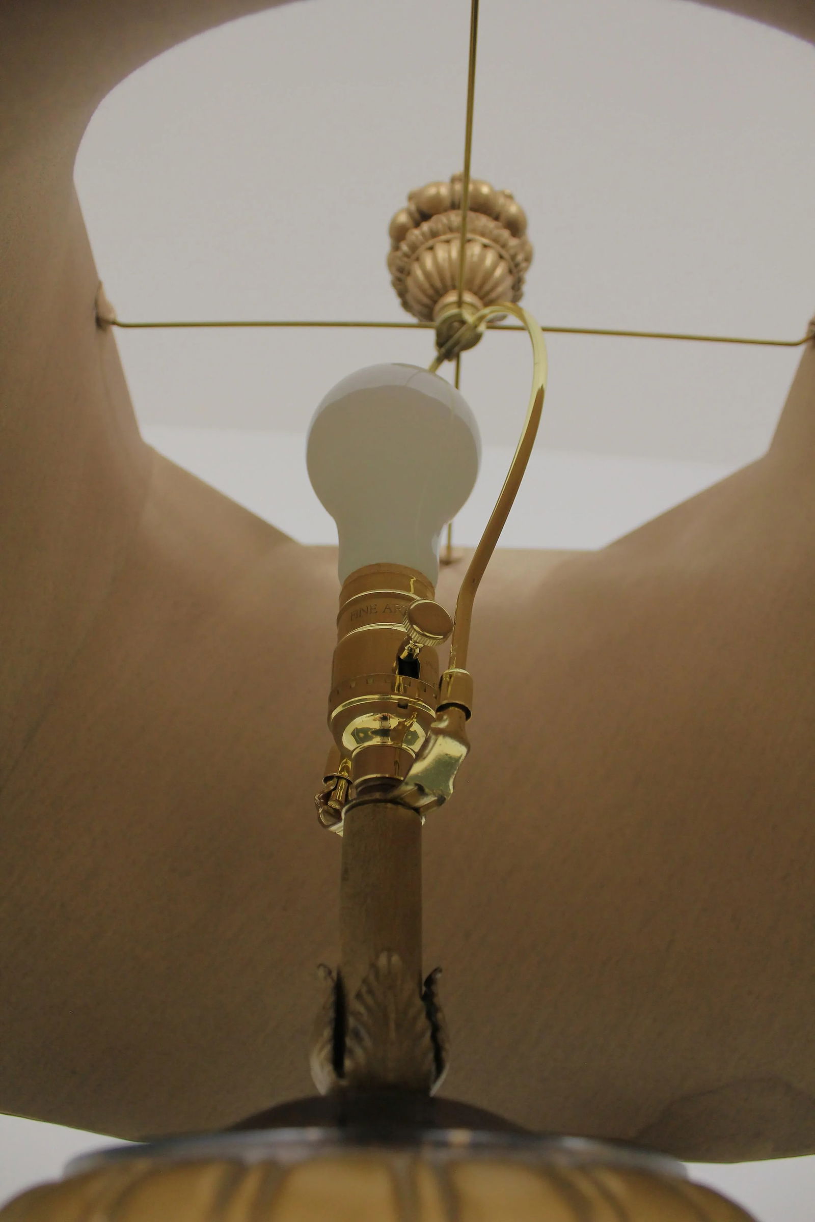 Large Black & Gold Regency Table Lamp - 8