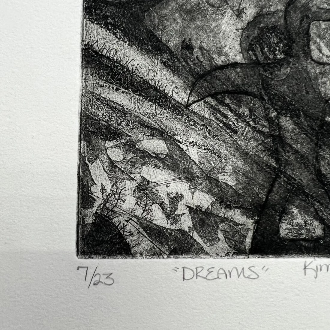 Dreams 7/23 Kimberleigh Noble 1998 Woodblock Etching Art - 6
