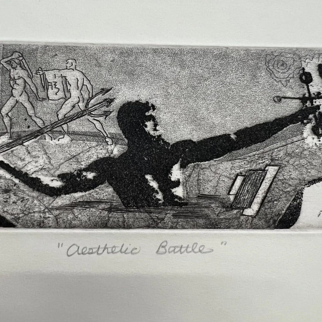 Aesthetic Battle 7/16 Signed P. Schaewe Print Artwork on Paper - 4