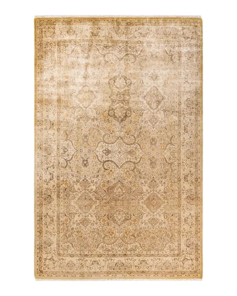Mogul, One-of-a-Kind Hand-Knotted Area Rug in Green, 6' 1" x 9' 3" - 8