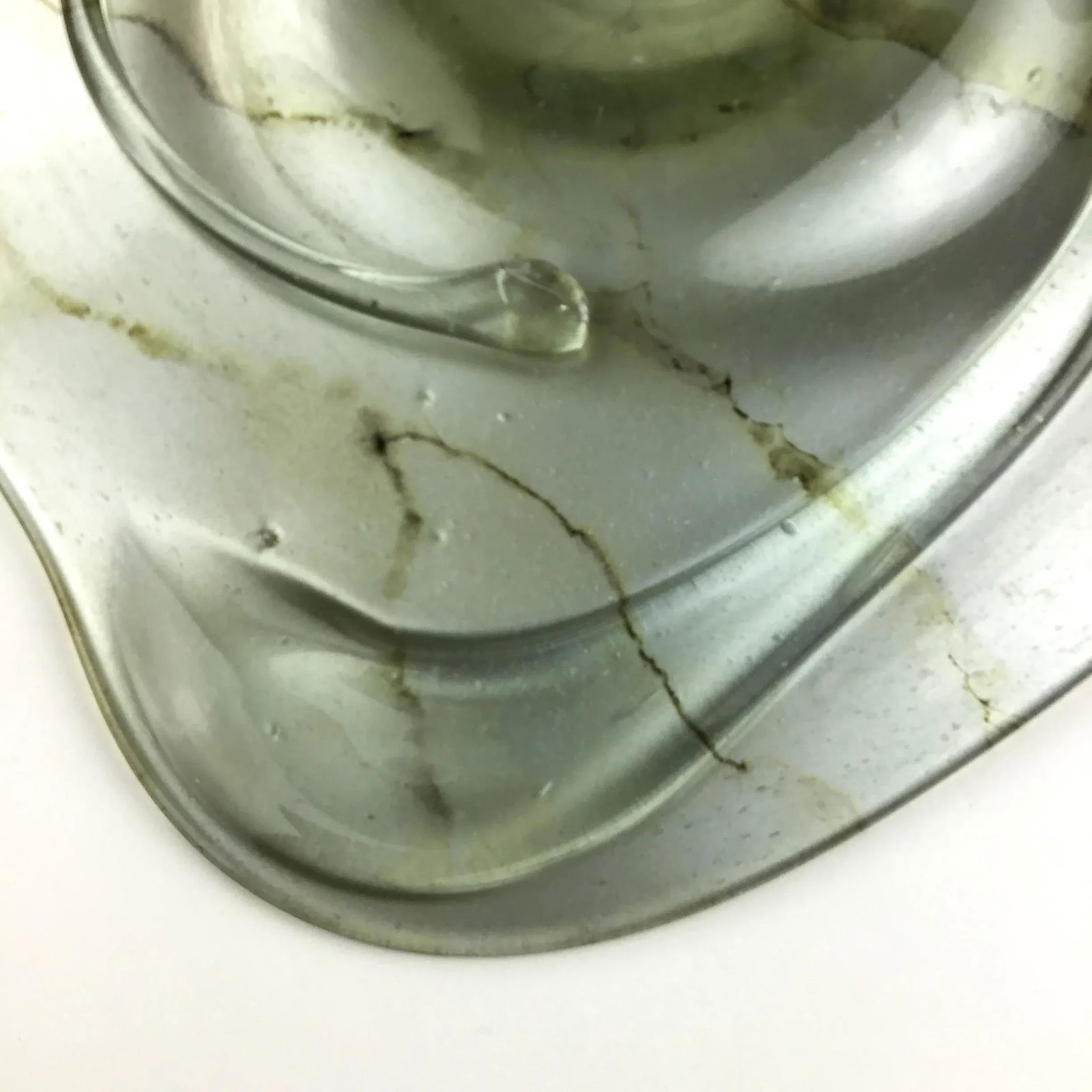 Artisan Abstract Glass Fruit Platter Plate Mexico - 10