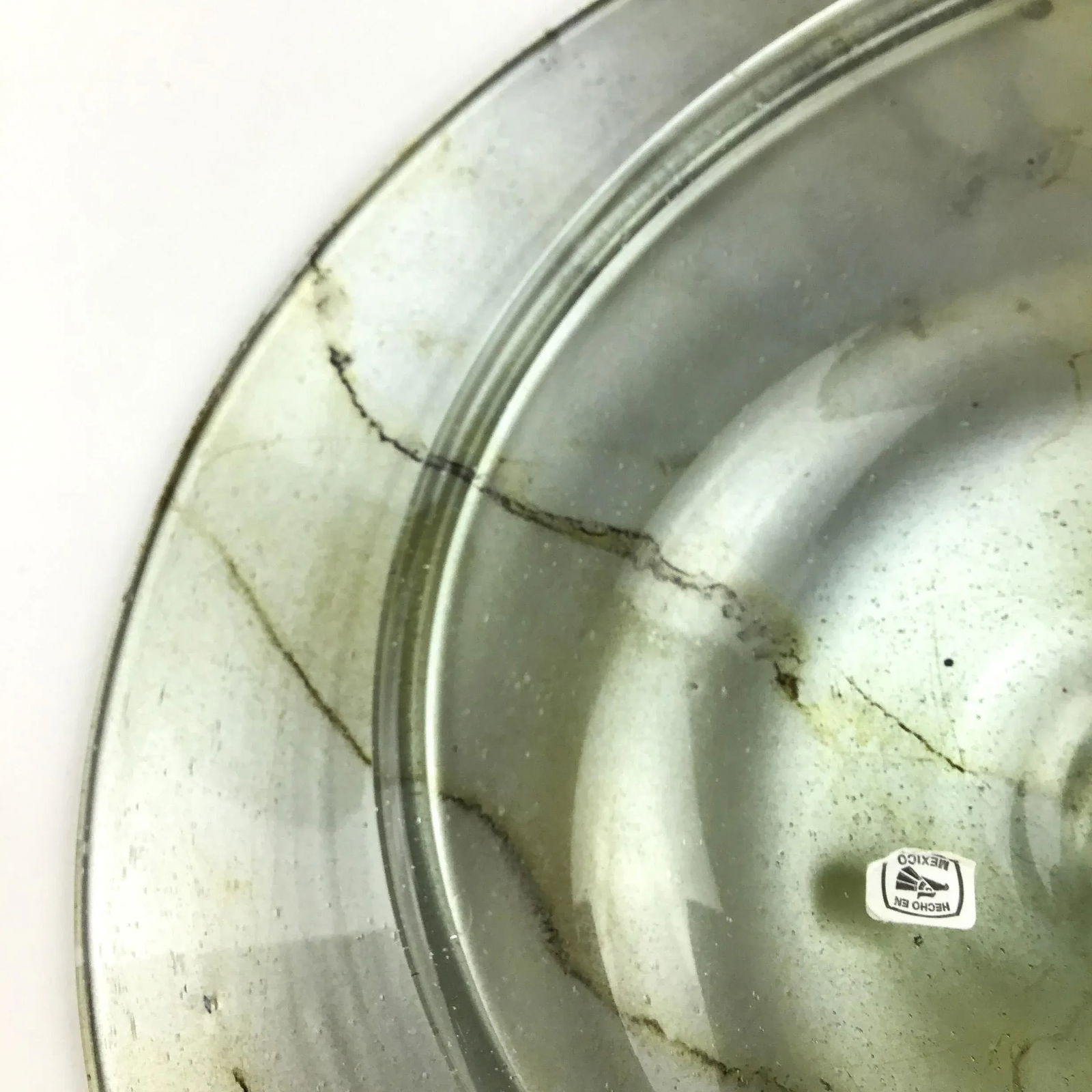 Artisan Abstract Glass Fruit Platter Plate Mexico - 11