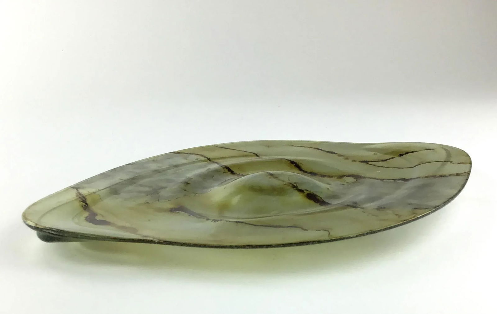 Artisan Abstract Glass Fruit Platter Plate Mexico - 4