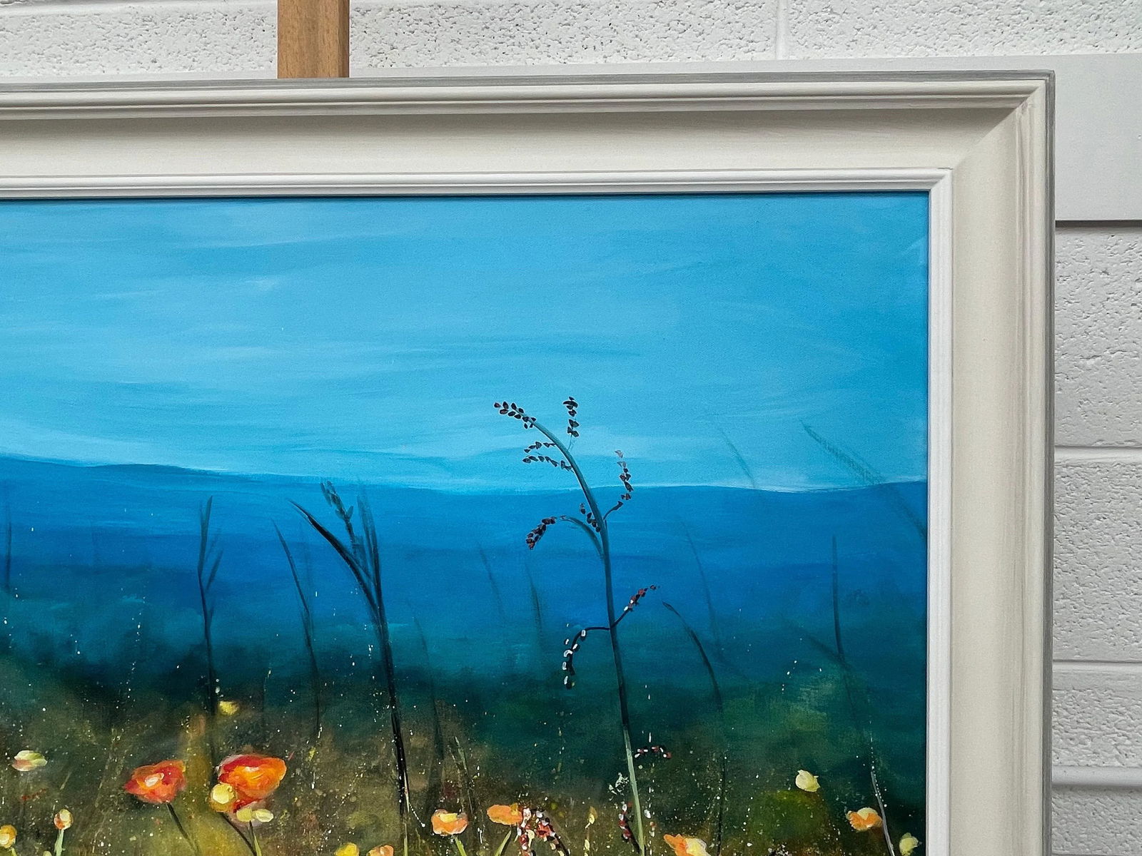 Wild Yellow Flowers in Meadow Moorland Landscape by Contemporary British Artist - 10