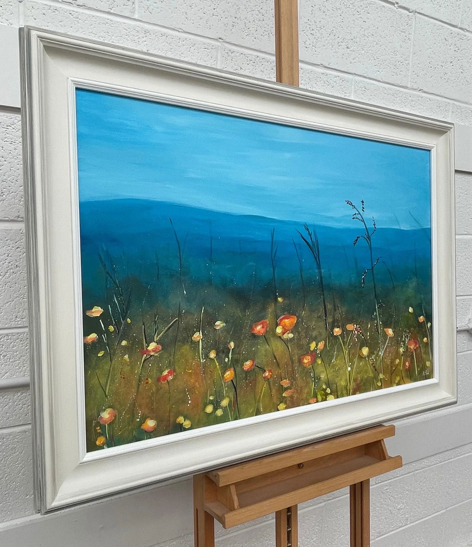 Wild Yellow Flowers in Meadow Moorland Landscape by Contemporary British Artist - 2