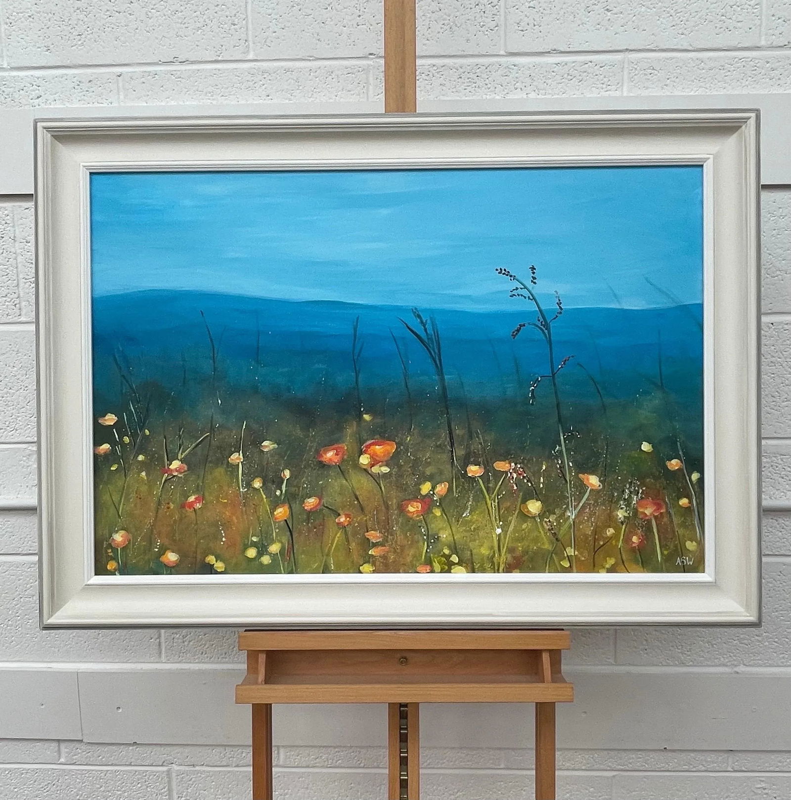 Wild Yellow Flowers in Meadow Moorland Landscape by Contemporary British Artist - 6