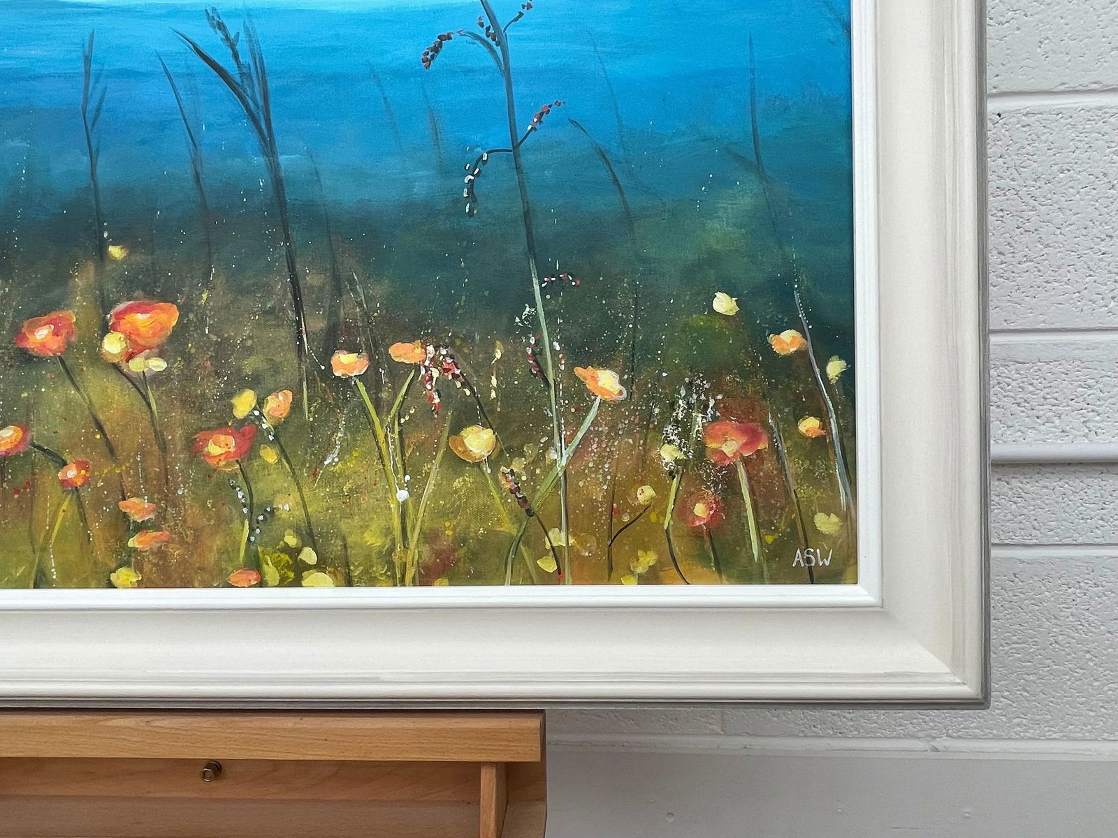 Wild Yellow Flowers in Meadow Moorland Landscape by Contemporary British Artist - 9