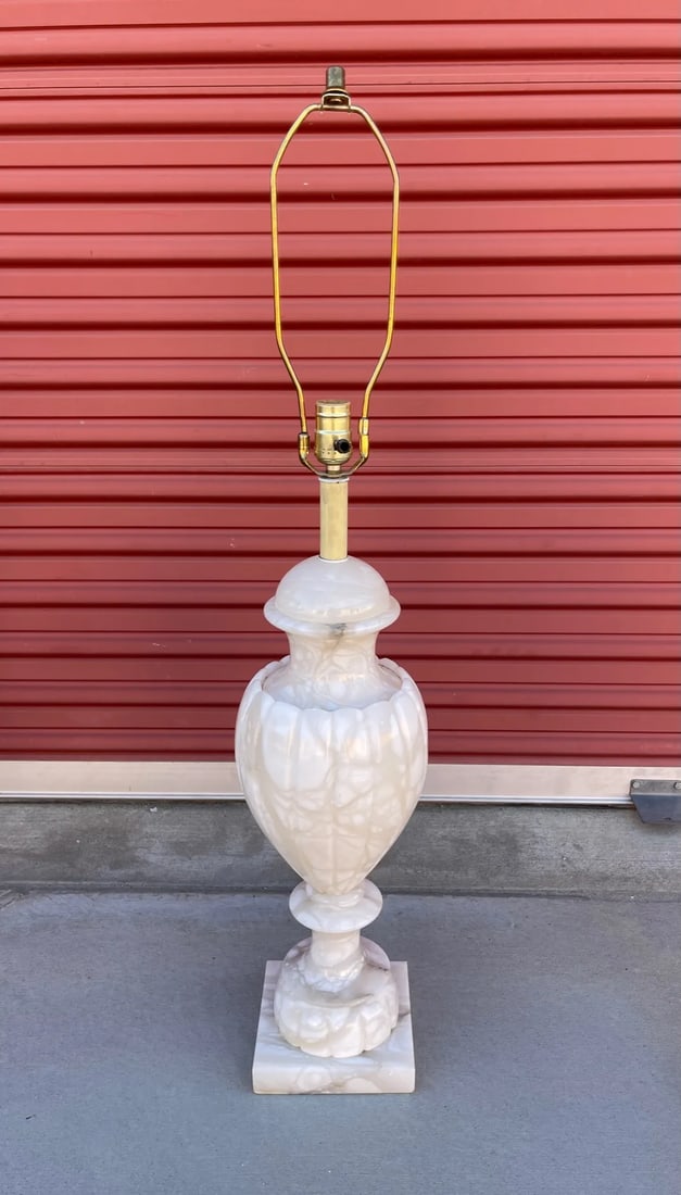 Vintage Large Alabaster Urn Table Lamp - 2