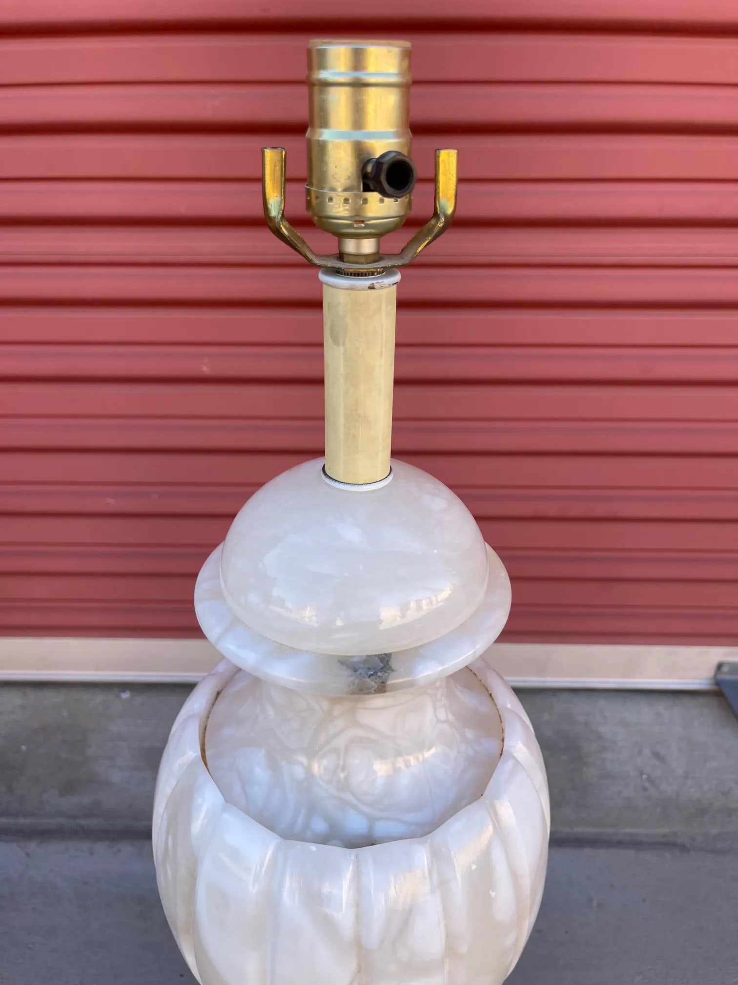 Vintage Large Alabaster Urn Table Lamp - 3