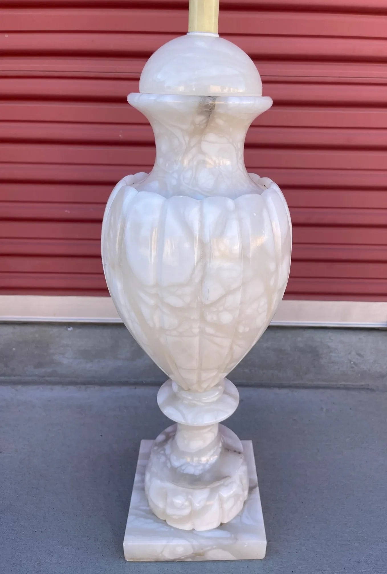 Vintage Large Alabaster Urn Table Lamp - 4