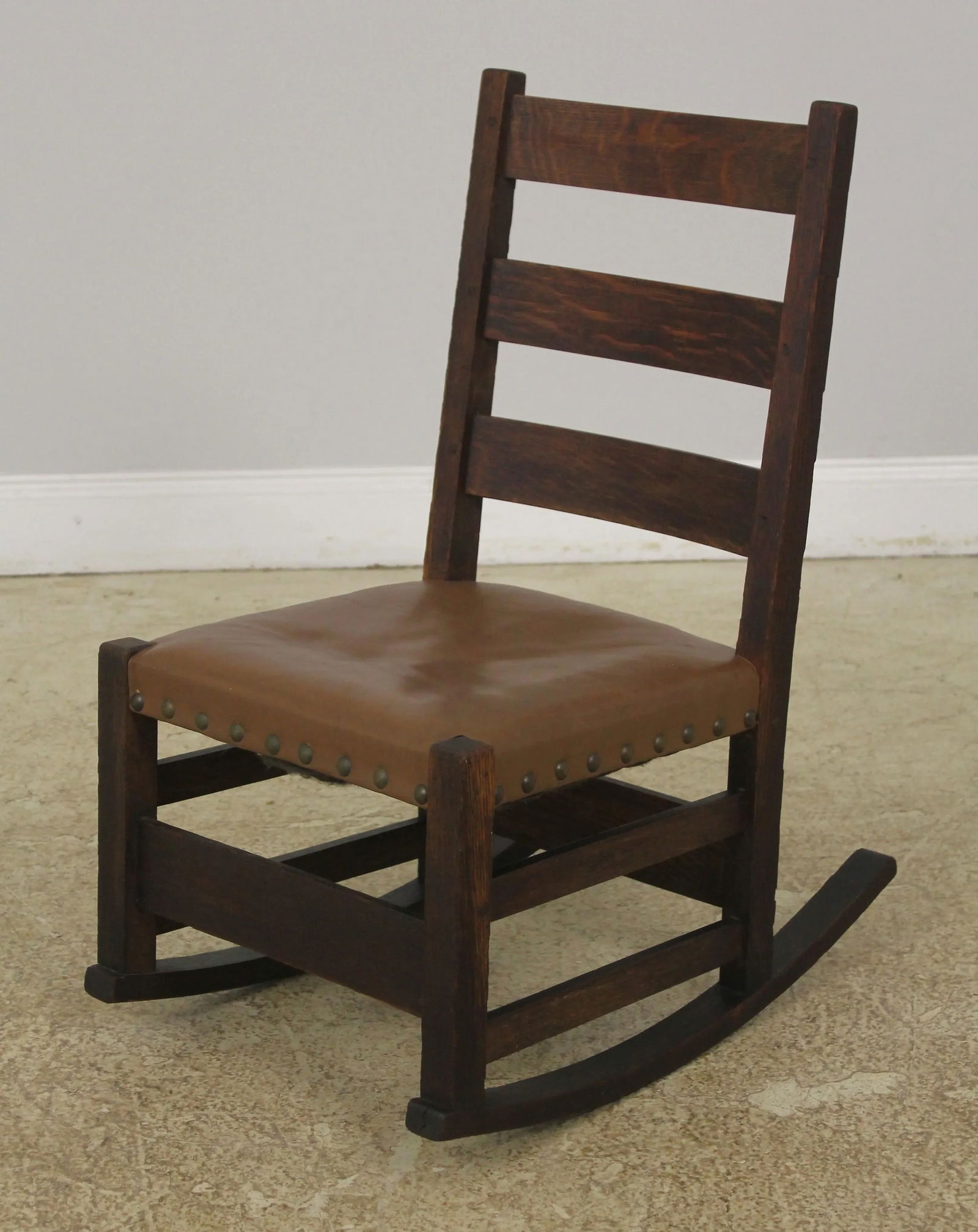 Gustav Stickley Antique Signed Mission Oak Rocker - 13