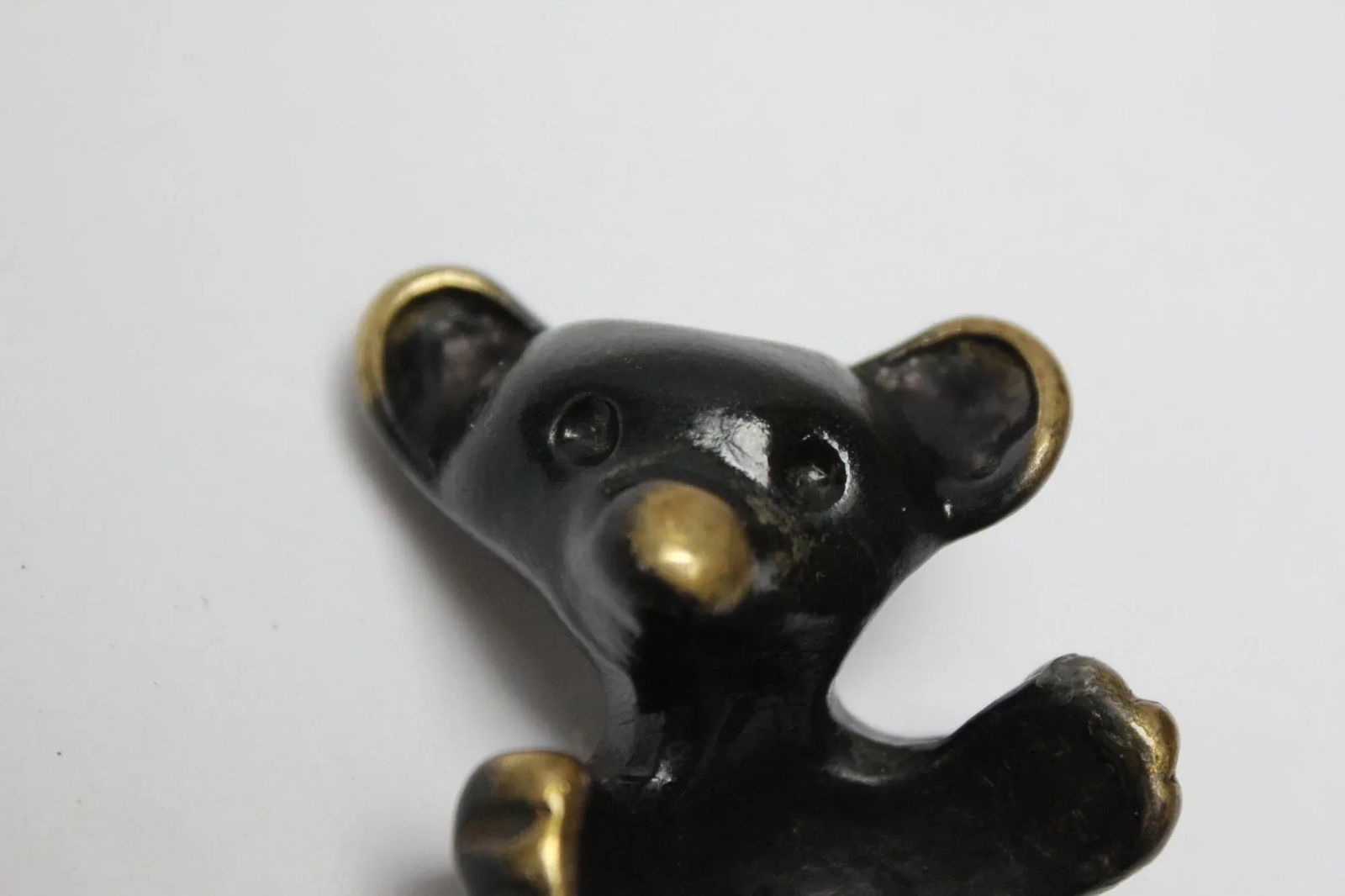 Blackened Brass Bear Candleholder/Figurine by Walter Bosse and Herta Baller - 12