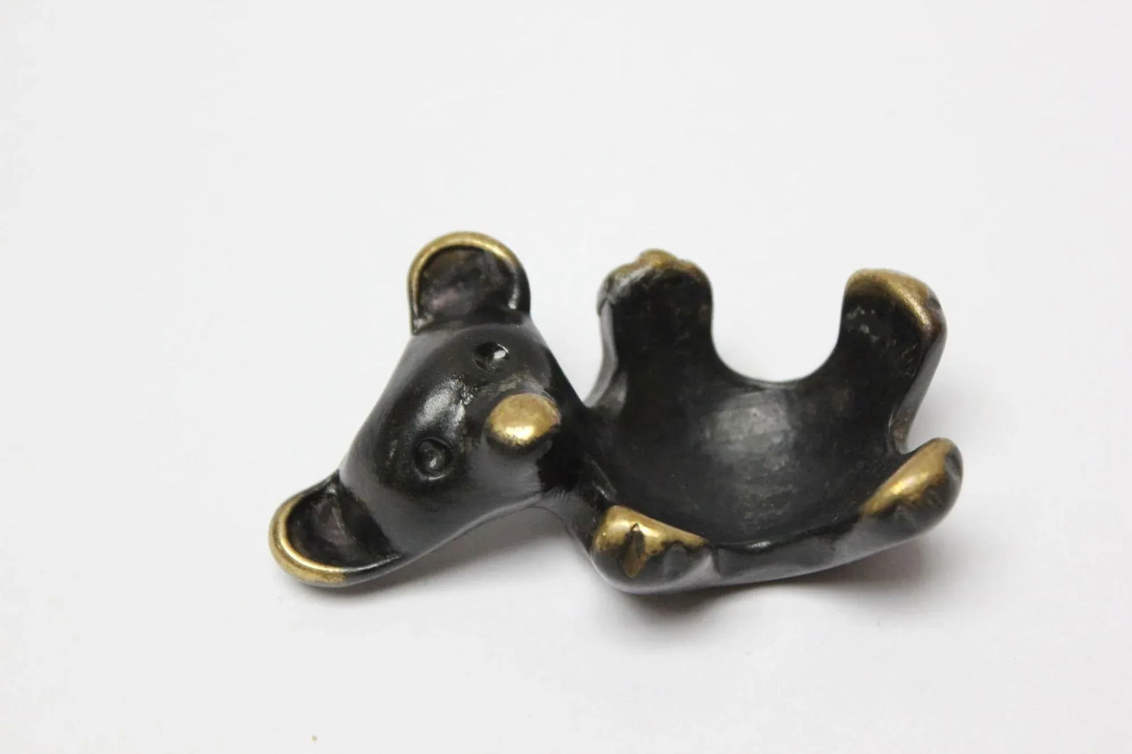 Blackened Brass Bear Candleholder/Figurine by Walter Bosse and Herta Baller - 13