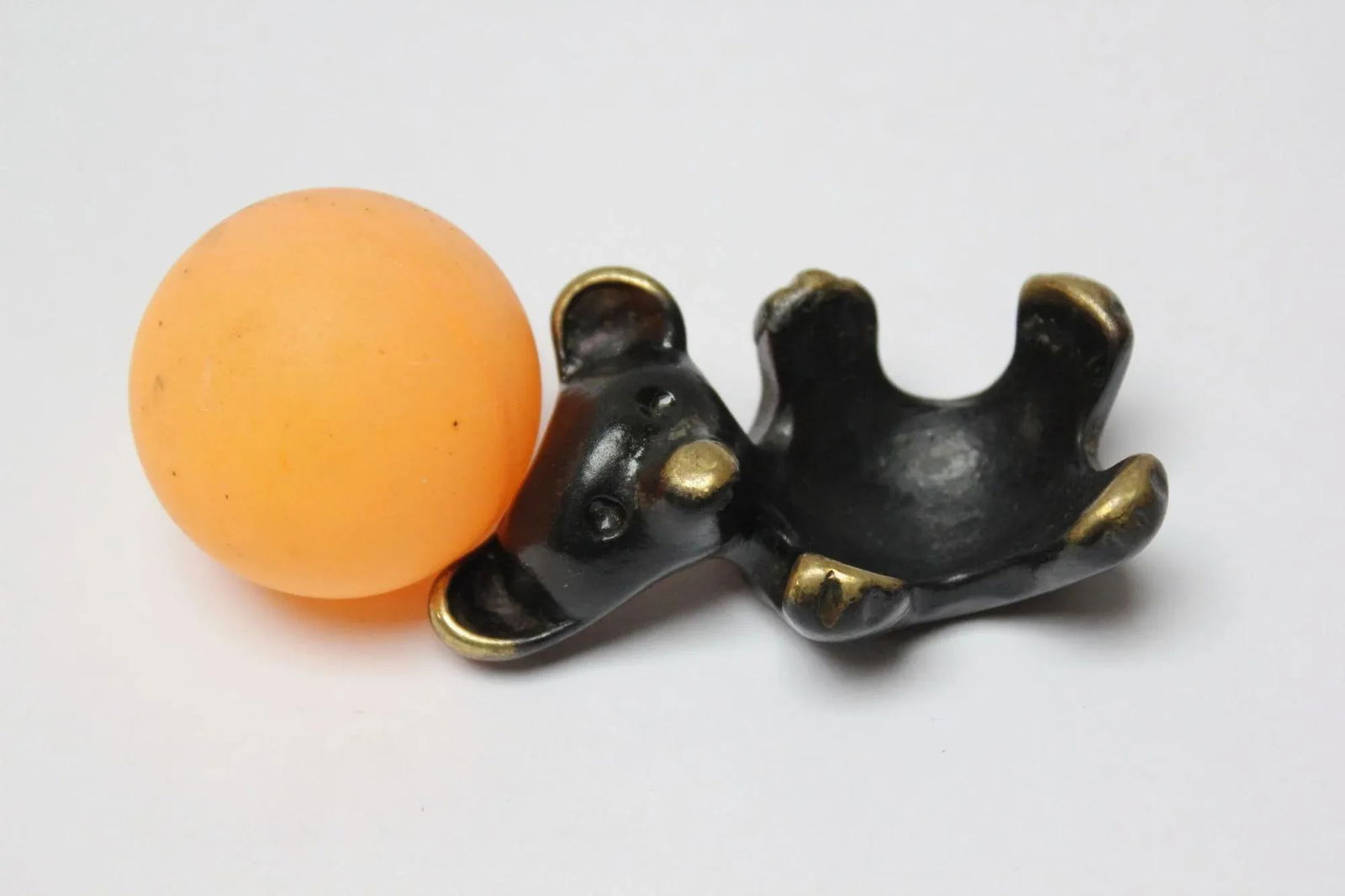 Blackened Brass Bear Candleholder/Figurine by Walter Bosse and Herta Baller - 9