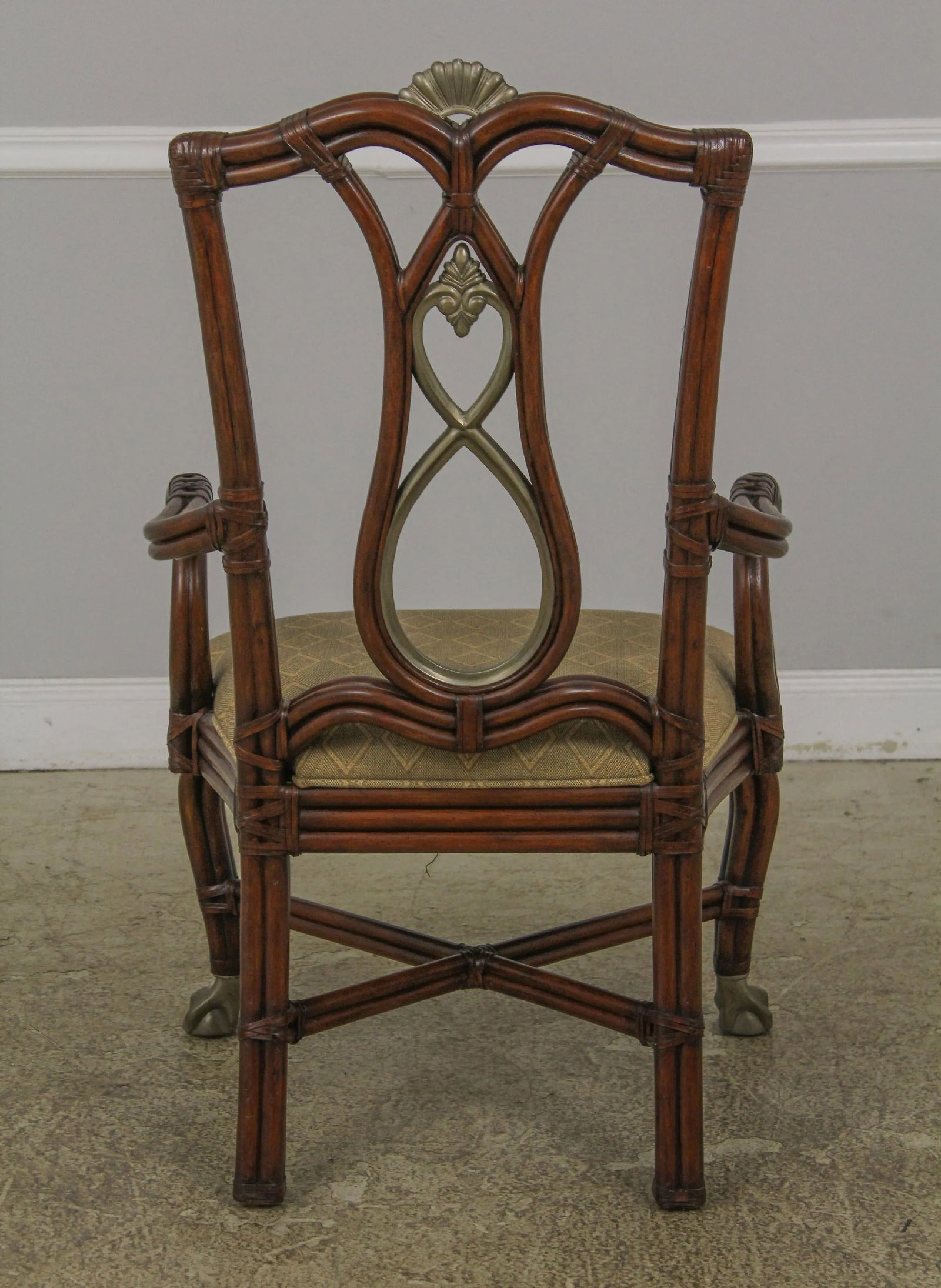 Century Pair Bamboo Island Design High Back Armchairs - 4