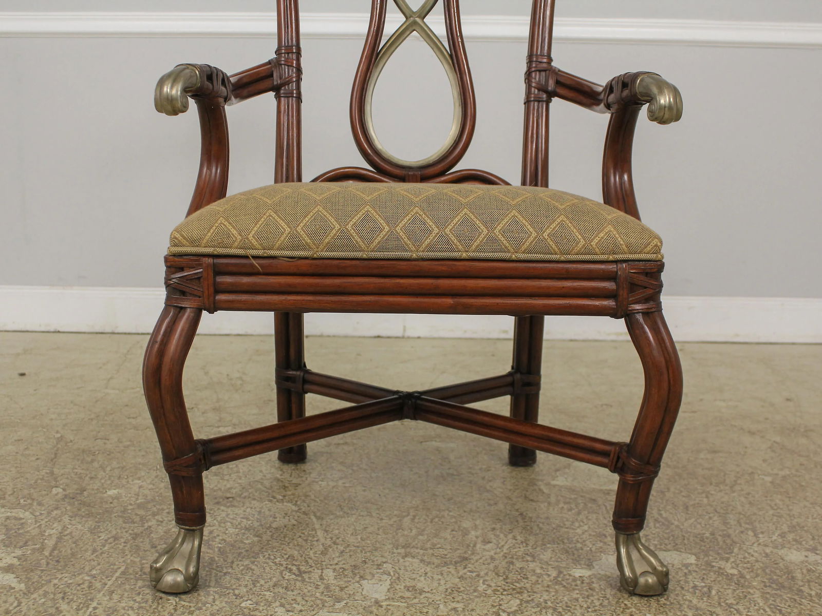 Century Pair Bamboo Island Design High Back Armchairs - 6