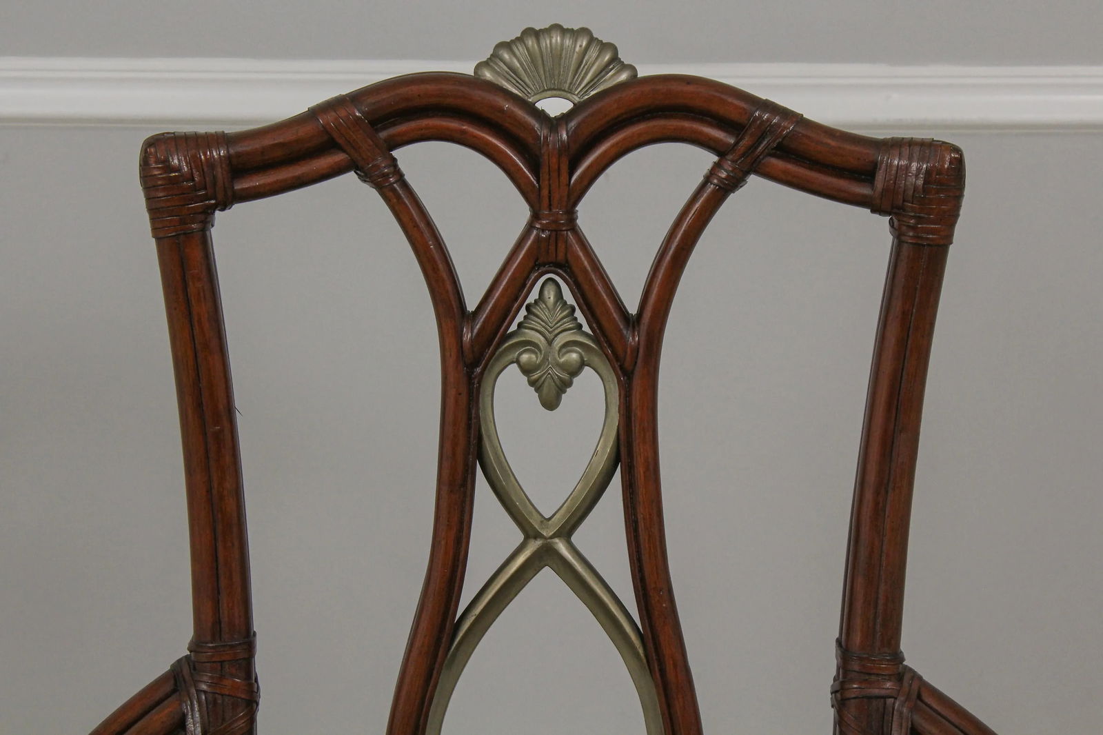 Century Pair Bamboo Island Design High Back Armchairs - 7