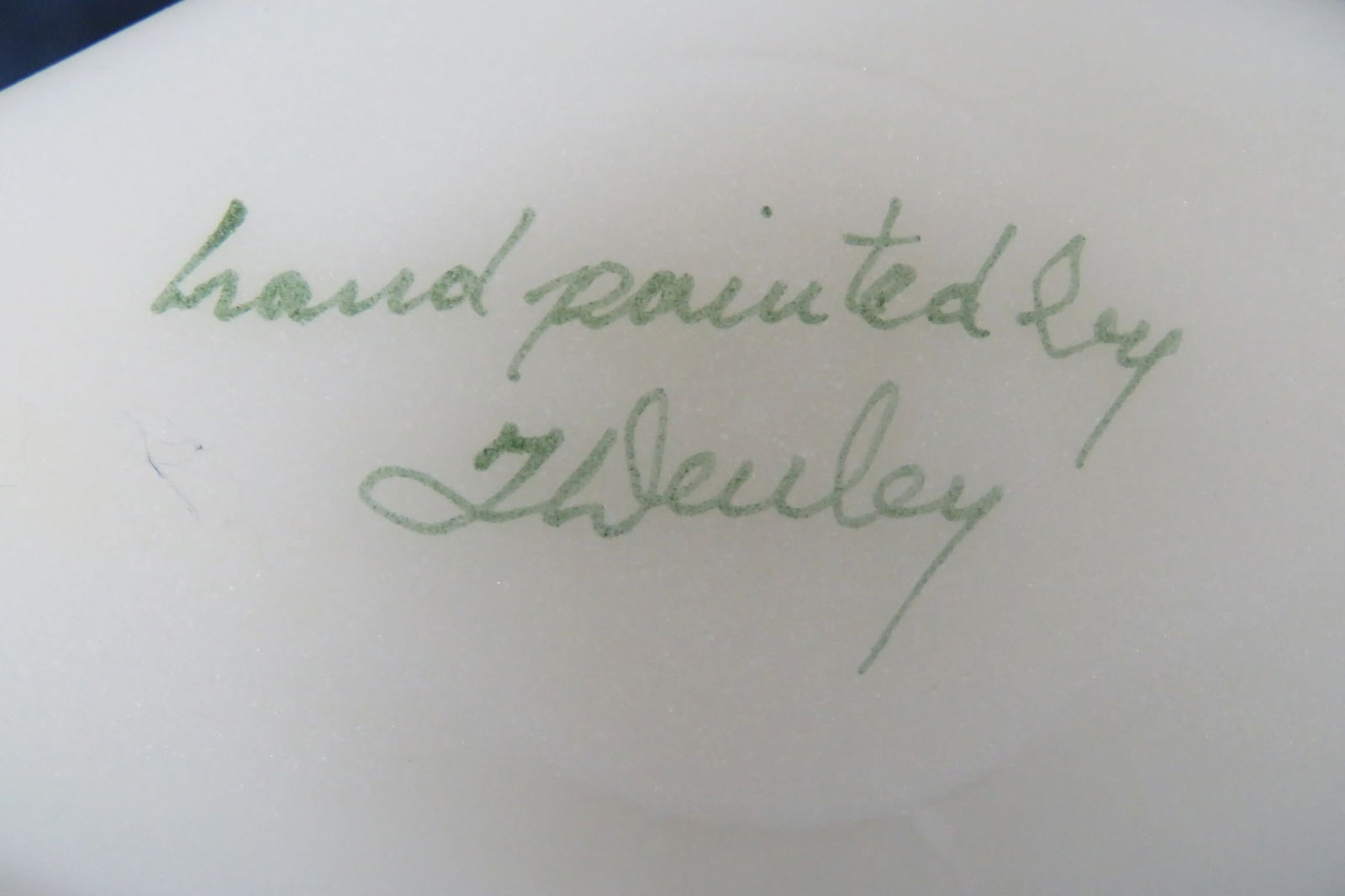 Fenton Satin Glass Hand Painted Poinsettia Duck Christmas - 10