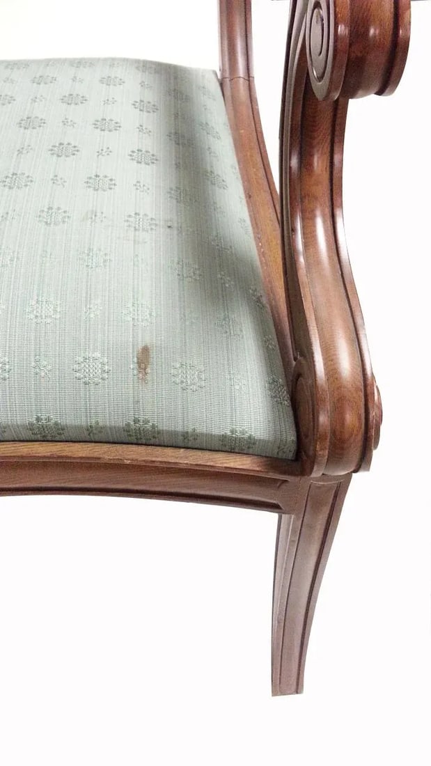 Vintage Armchair with Rattan Back - 2