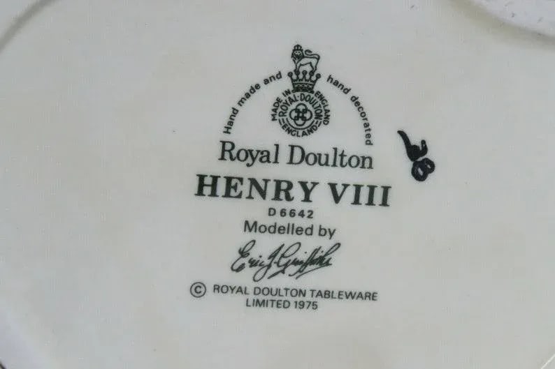 Royal Doulton Henry VIII D6642 English Porcelain Character Mug - 4