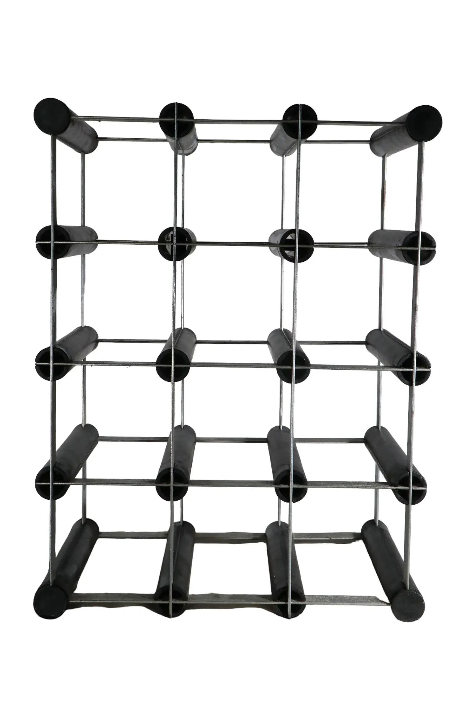Mid Century Architectural Aluminum and Plastic Wine Rack - 10