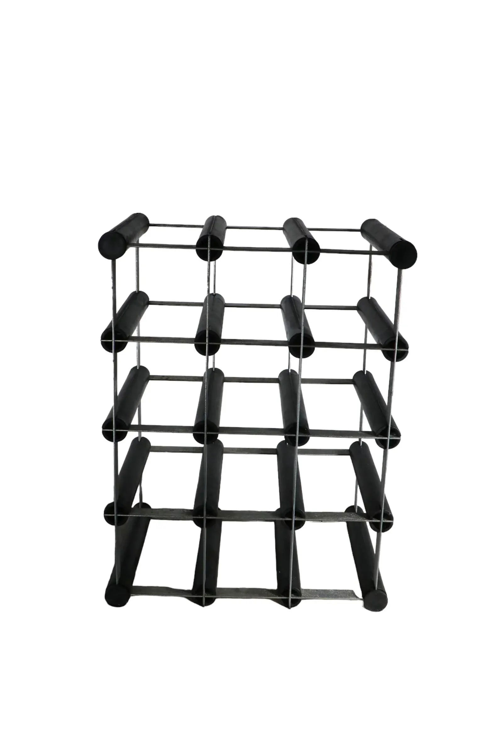 Mid Century Architectural Aluminum and Plastic Wine Rack - 5