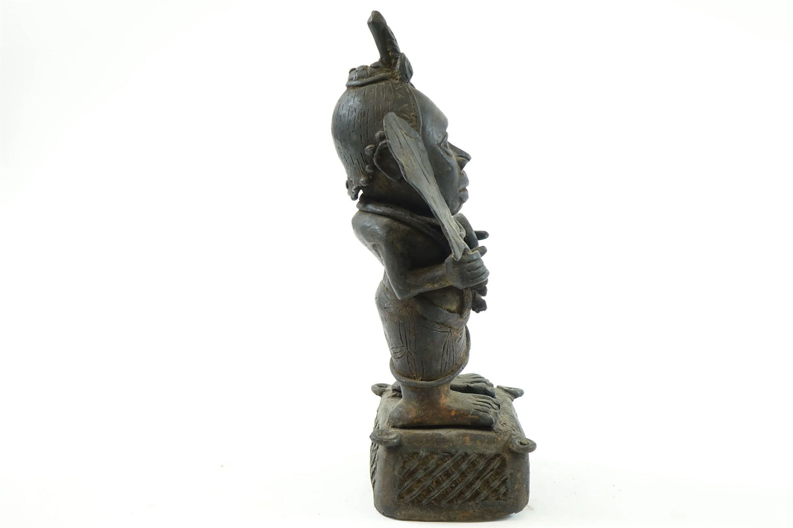 Antique 19th Century Bronze African Sculpture of a Warrior - 2